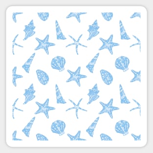 Underwater pattern #5 blue Sticker